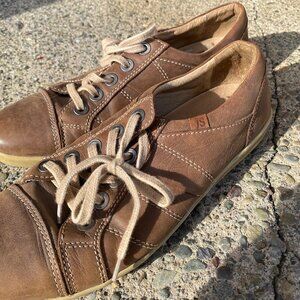 Brown Josef Seibel Leather Sneakers, Size 40